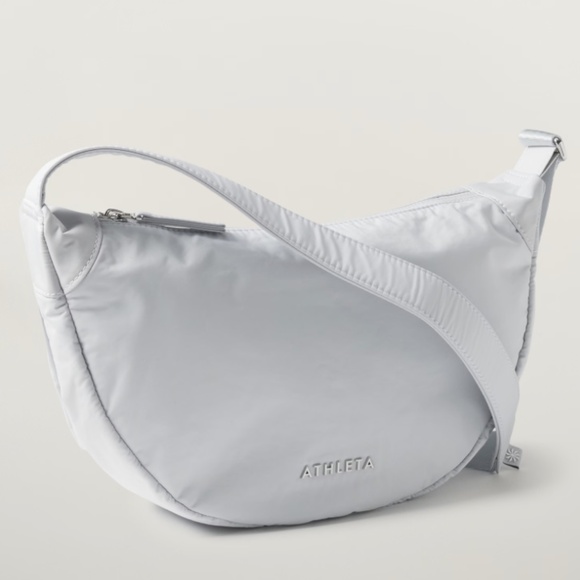 Athleta Light Gray Crossbody Bag - Picture 1 of 5